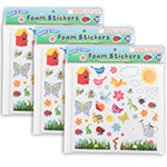 (3 PK) FOAM STICKERS - GA RDEN