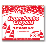 SUPR JUMBO CRAYON CLASS P ACK OF 200