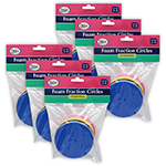 (6 PK) FOAM FRACTION CIRC LES