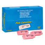 PINK CARNATION ERASERS 36 PK SMALL