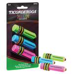 PENCIL SHAPED NEON ERASER S 3PK