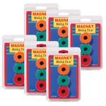 (6 PK) 1 1/8 CERAMIC RING MAGNETS 6