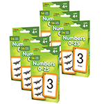 (6 PK) NUMBERS 0-25 FLASH CARDS