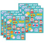 (6 PK) BUBBLEGUM SCENTED STICKERS