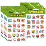 (12 PK) BIRTHDAY THEME ST ICKERS