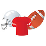 FOOTBALL ASSORTED CUT OUT S