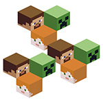 (3 PK) MINECRAFT ASST PAP ER CUT OUT