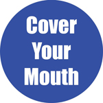 COVER YOUR MOUTH BLUE FLO OR