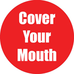 COVER YOUR MOUTH RED ANTI SLIP FLOOR