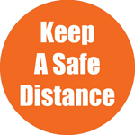 KEEP A SAFE DISTANCE ORNG E ANTISLIP