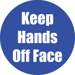 KEEP HANDS OFF FACE BLUE ANTI-SLIP