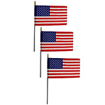 (3 EA) 12X18IN NYLON US C LASS FLAG