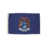 3X5 NYLON MICHIGAN FLAG H EADING &