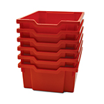 DEEP TRAY F2 FLAME RED 6/ PK