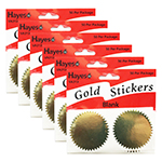 (6 PK) STICKERS GOLD BLAN K