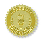 GOLD FOIL EMBOSSED SEALS ACADEMIC