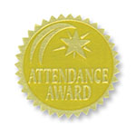 GOLD FOIL EMBOSSED SEALS ATTENDANCE