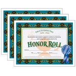 (3 PK) CERTIFICATES HONOR ROLL BLUE