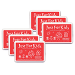 (6 EA) JUST FOR KIDS RED INKPAD