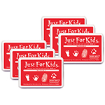 (6 EA) JUST FOR KIDS WASH ABLE RED