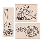 ROCKIN IT WOOD STAMPS SET