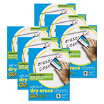 (3 PK) DRY ERASE SHEETS W HITE