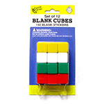 BLANK DICE WITH STICKERS SET OF 12