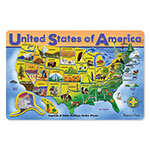 USA MAP WOODEN PUZZLE 16X 12 45 PCS