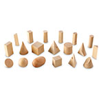 WOODEN GEOMETRIC SOLIDS S ET OF 19