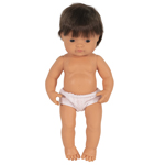 15IN BABY DOLL CAUCSIAN B OY BRUNTTE