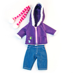 DOLL CLOTHES COLD WEATHER PURPLE