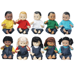 DOLLS MULTI-ETHNIC 10-DOL L SCHOOL