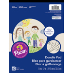 DOODLE PAD WHITE 80 SHEET S 9X12