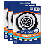 (3 PK) CONSTR PAPR BLK/WH T 144 SHTS