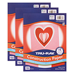 (3 PK) VALENTINE CONSTRUC TION PAPER