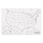 GIANT US MAP 48IN X 72IN