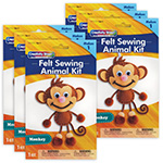 (6 EA) CREATIV STR CRAFT KIT MONKEY