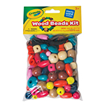 WOOD BEADS ASSORTED COLOR S 100CT