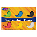 TEMPERA CAKES 6 ASSORTED COLORS