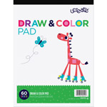 DRAW & COLOR PAD WHITE 9X 12 60 SHTS