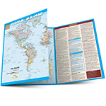 WORLD & US MAP LAMINATED REFERENCE