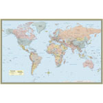 WORLD MAP LAMINATED POSTE R 50 X 32