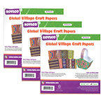 (3 PK) GLOBAL VILLAGE CRA FT PAPERS