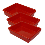 (3 EA) 3IN RED STOWAWAY L ETTER TRAY