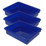 (3 EA) 3IN BLU STOWAWAY L ETTER TRAY