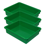 (3 EA) 3IN GRN STOWAWAY L ETTER TRAY