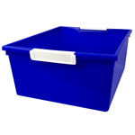 12QT BLUE TATTLE TRAY W L ABEL HOLD