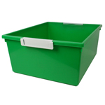 12QT GREEN TATTLE TRAY W LABEL HOLD