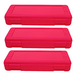 (3 EA) RULER BOX HOT PINK