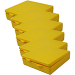 (6 EA) MICRO BOX 4X4X1IN YELLOW